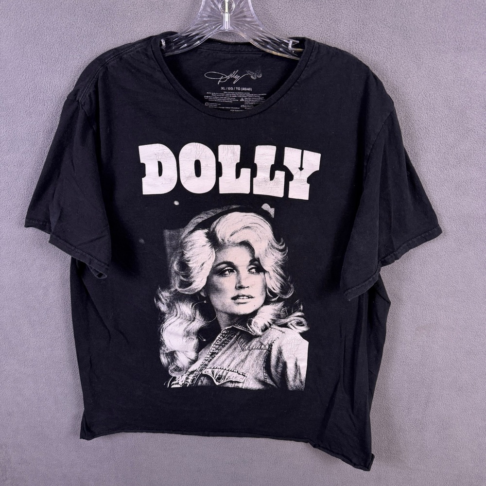 Dolly Parton T-Shirt XL Black Graphic Country Music Music Icon